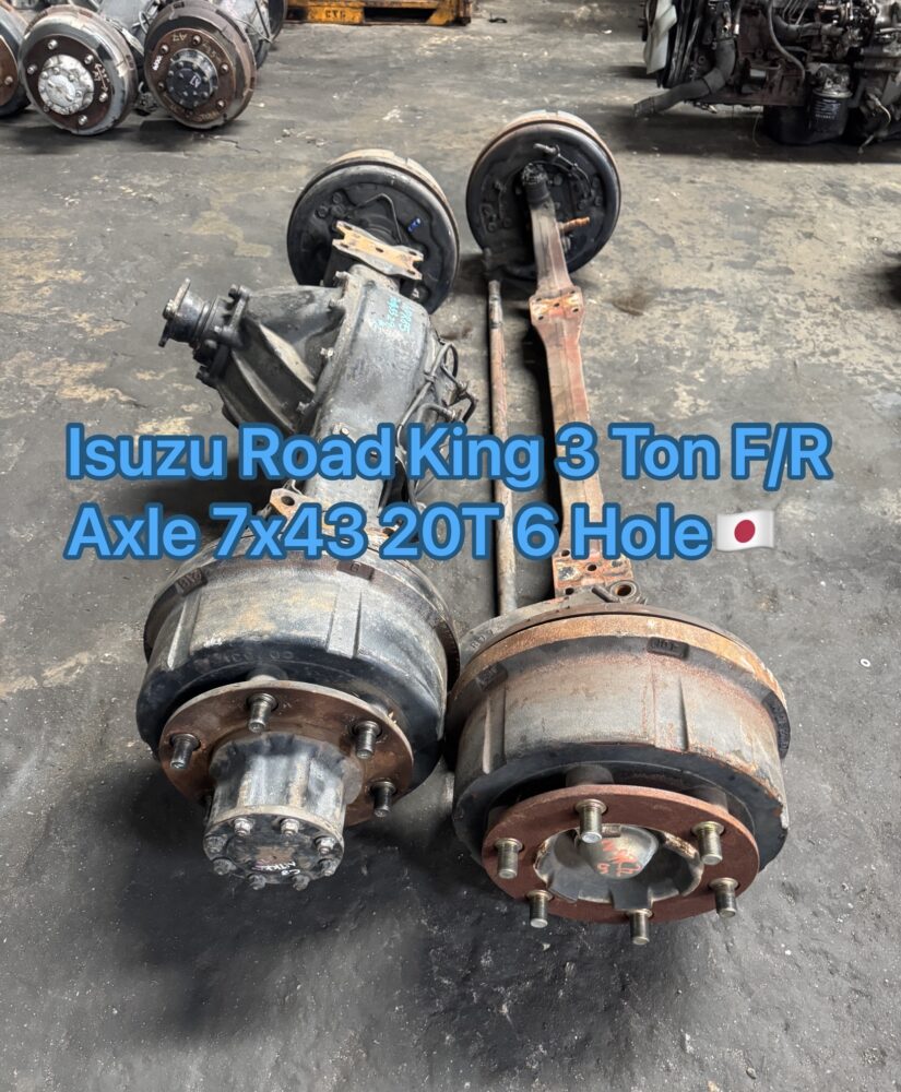 Isuzu NPR71 Road King 3 Ton Front Rear Axle 7.43 20T 6 Hole