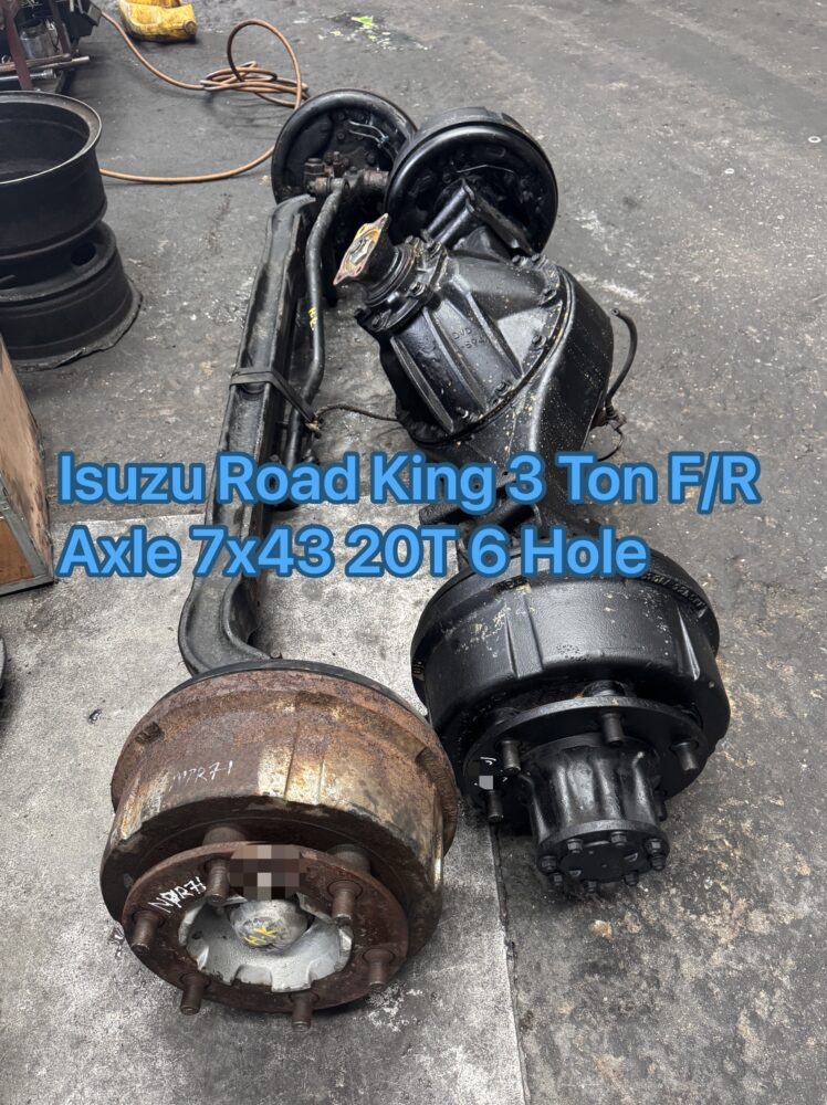 Isuzu NPR72 Road King 3 Ton Front Rear Axle 7.43 20T 6 Hole